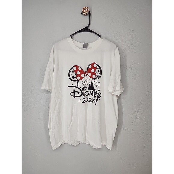 2025 Disney Minnie Mouse White T Shirt Matching Family Vacation Cotton Size XL - Picture 2 of 4